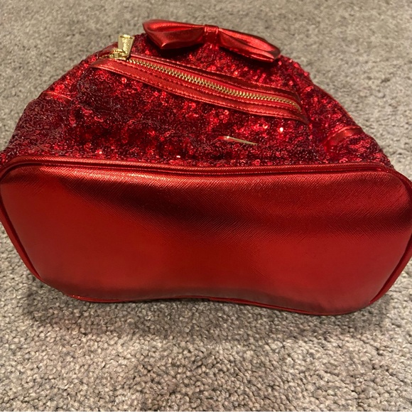 Loungefly Disney Parks NEW Minnie Mouse Pirate RED Sequined Mini Backpack - Picture 5 of 15